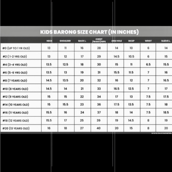 Jusilyn Boys Barong Tagalog size 16, 18 & 20 - Picture 8 of 9